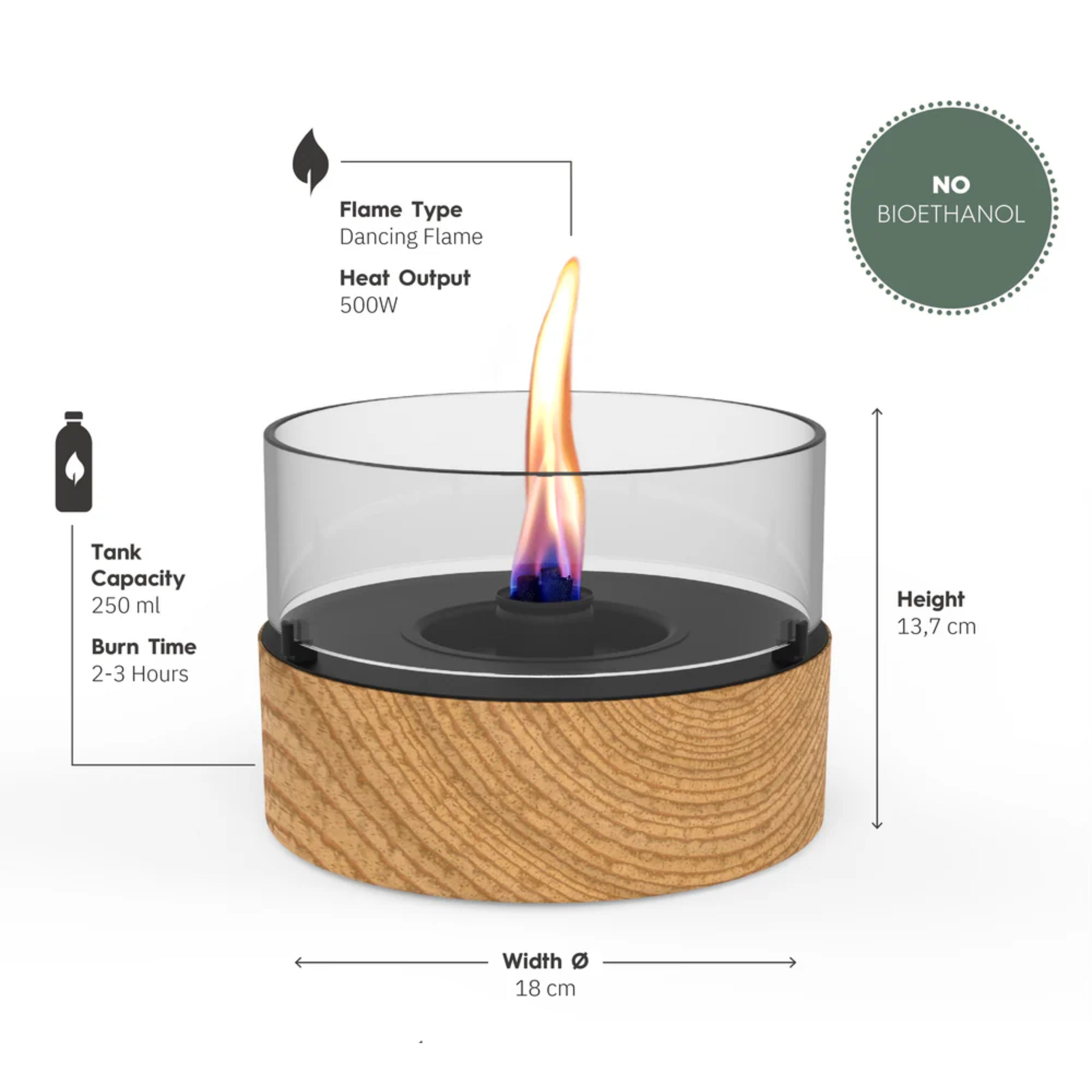 Café 18 Oak Naturel Tafelhaard Tenderflame - Tafelhaard - Tenderflame - livinglovely.nl
