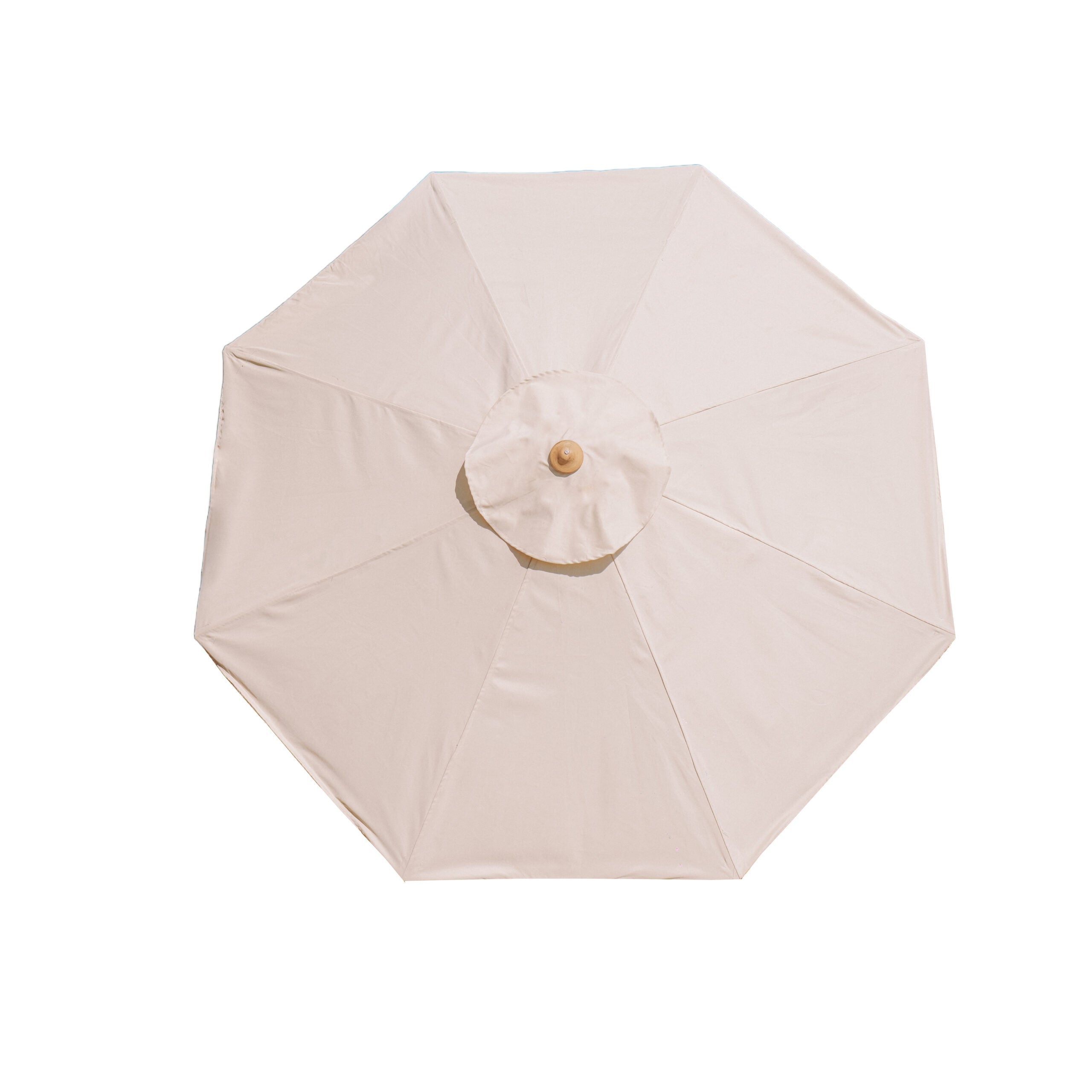Canvas Parasol Fringe - Crème 250cm - Handgeknoopte parasol - Todo Bien - livinglovely.nl