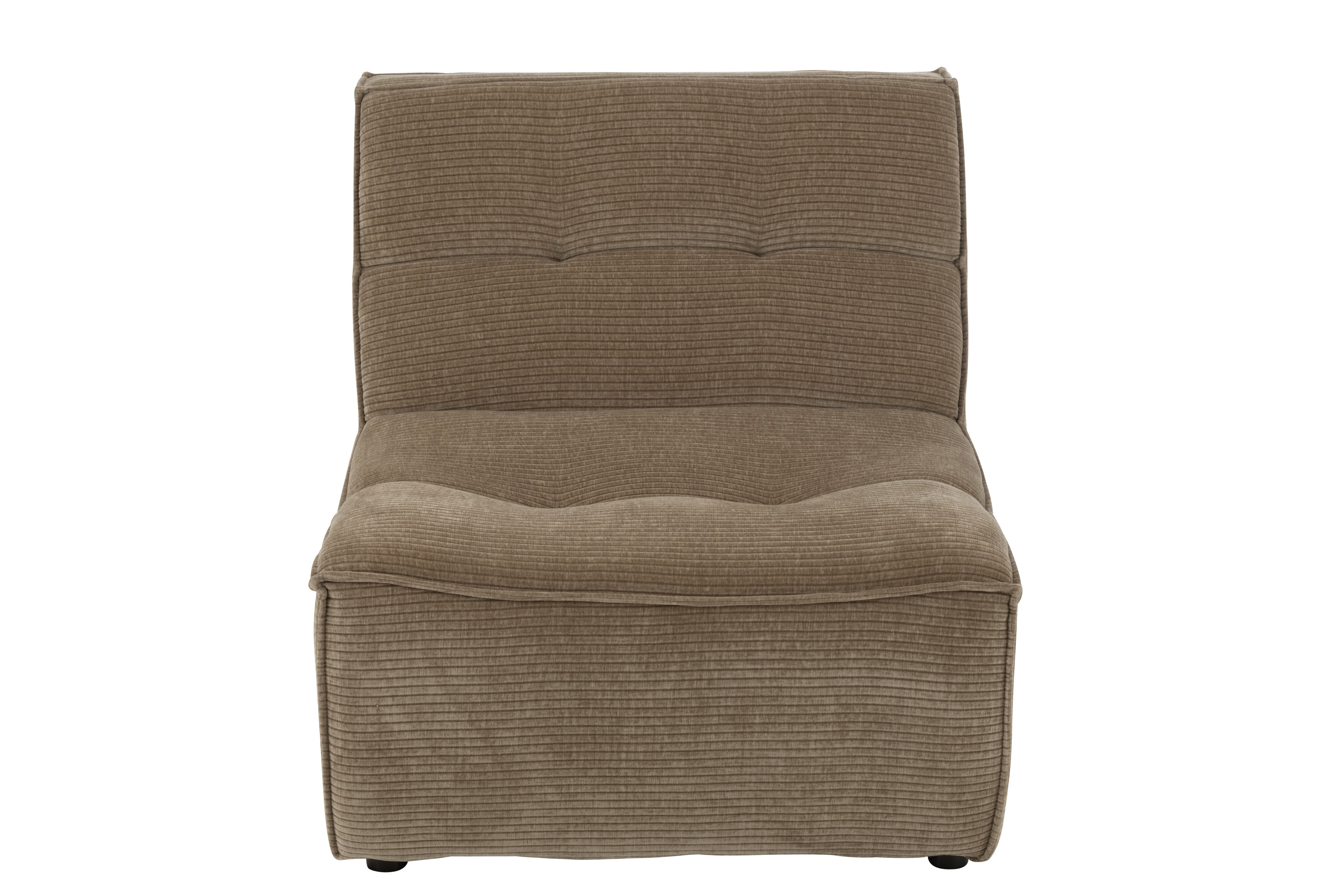 Chair Grid Poplar Wood/Foam Dark Taupe - - J-Line - livinglovely.nl