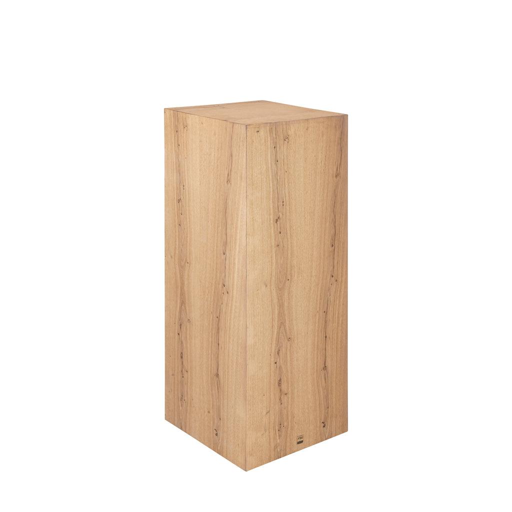 Chevar Natural oak wood pedestal Set van 2 PTMD - Zuil - PTMD - livinglovely.nl