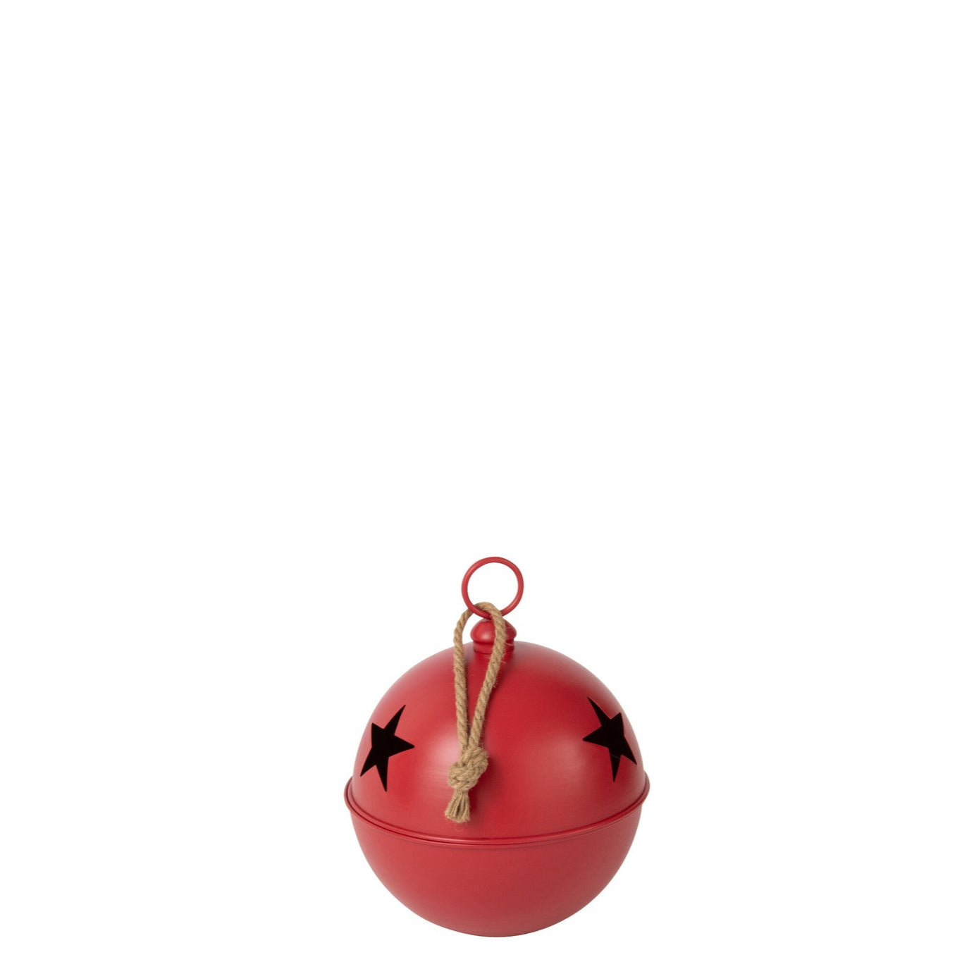 Christmas Bauble Mat Ball Iron Red Medium - - J-Line - livinglovely.nl