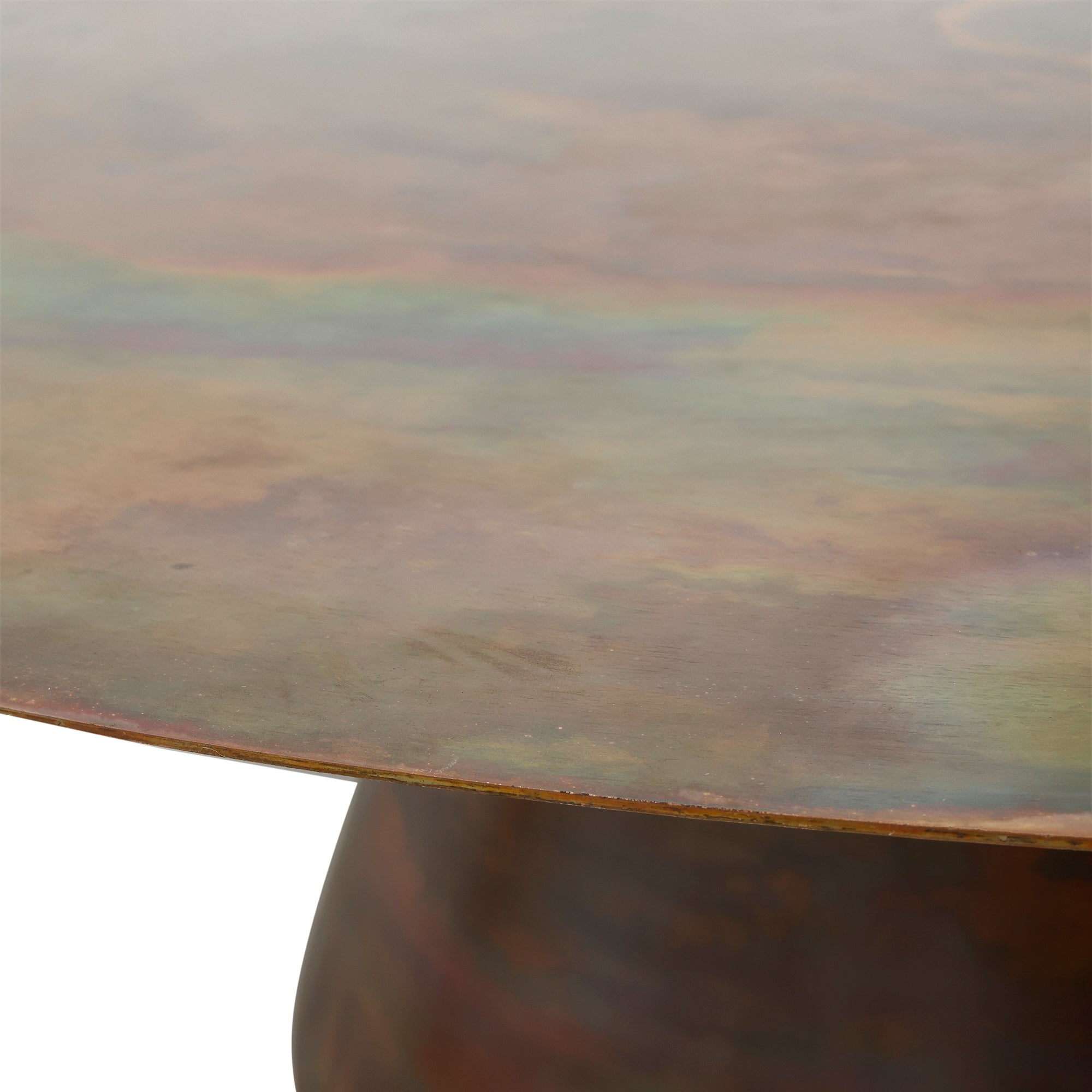 Comprador Copper Iron Coffeetable Round Set van 2 PTMD - Salontafel - PTMD - livinglovely.nl