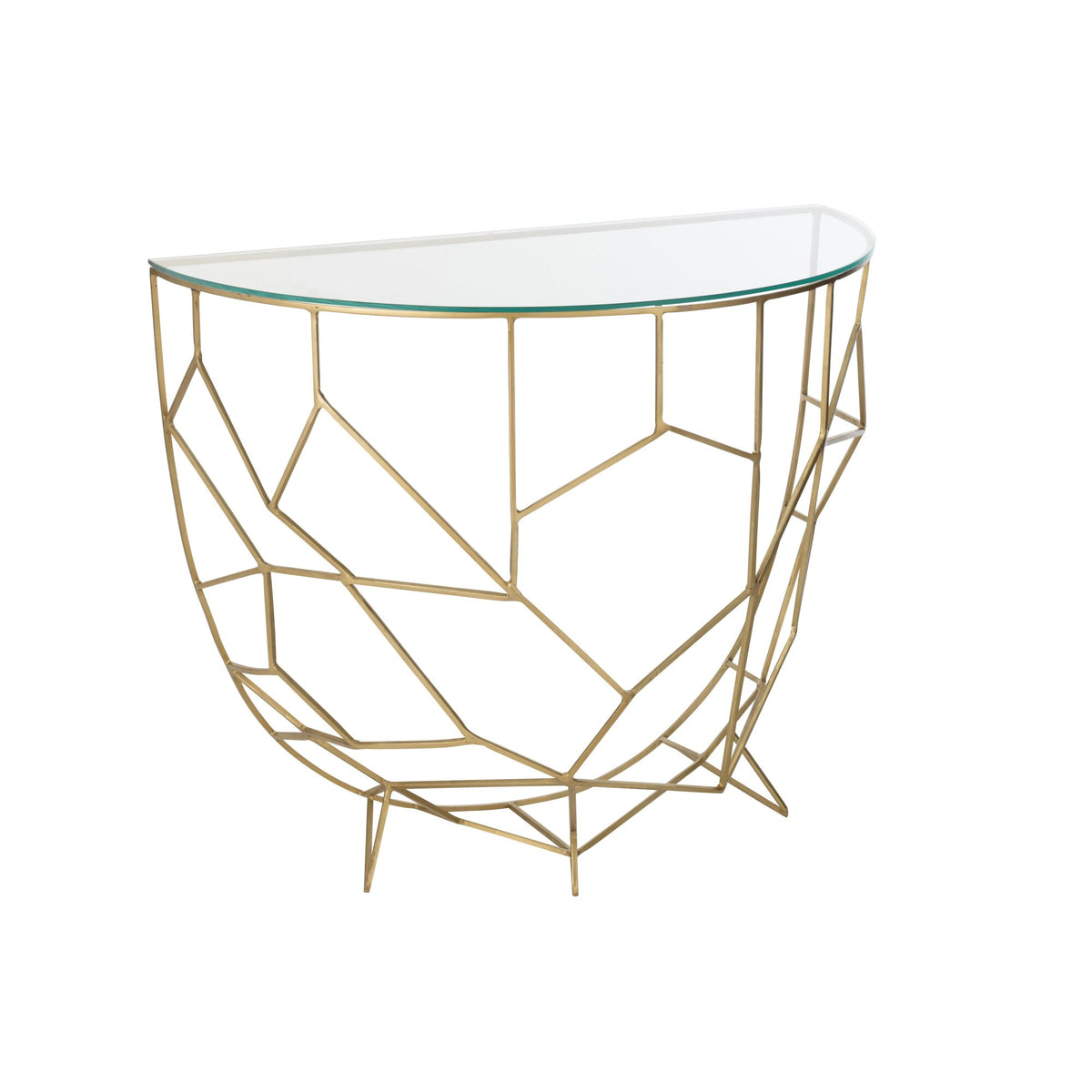 Console Moza Metaal/Glas Goud J-Line