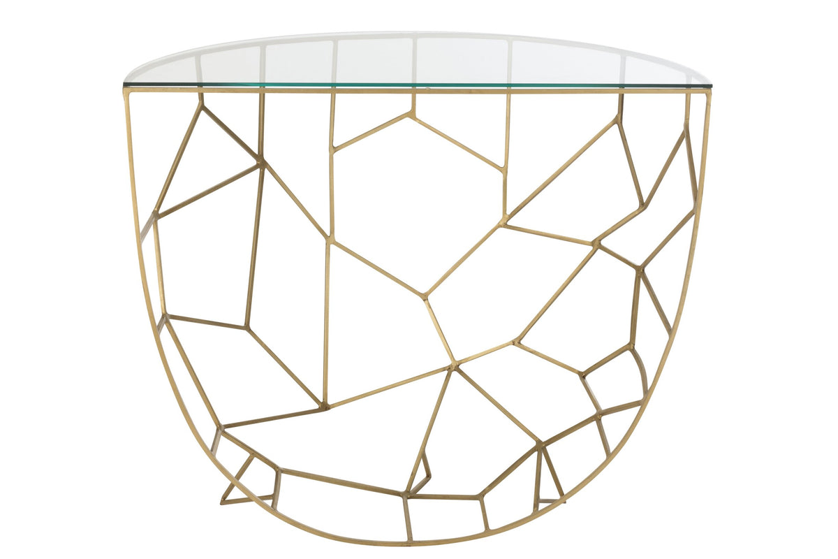 Console Moza Metaal/Glas Goud J-Line
