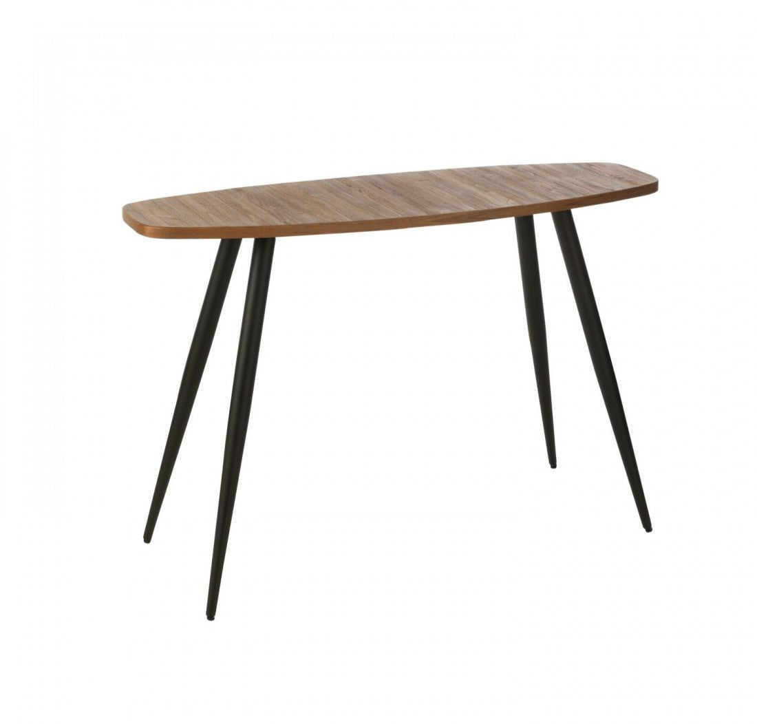 Console Ovaal Gerecycleerd Teak Naturel J-Line