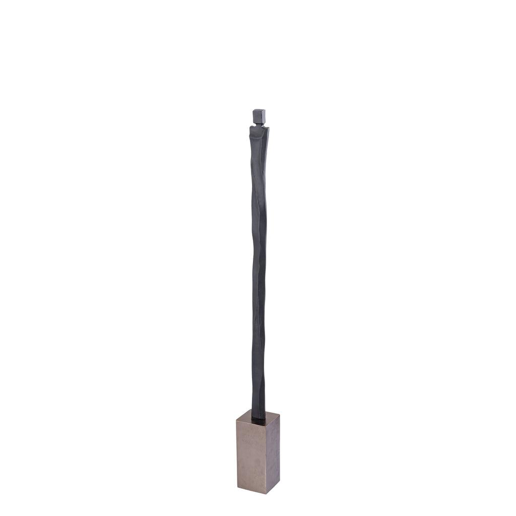 Deco Object Mathias S - 11x11x130 cm - Aluminium - Zwart PTMD - Beeld - PTMD - livinglovely.nl