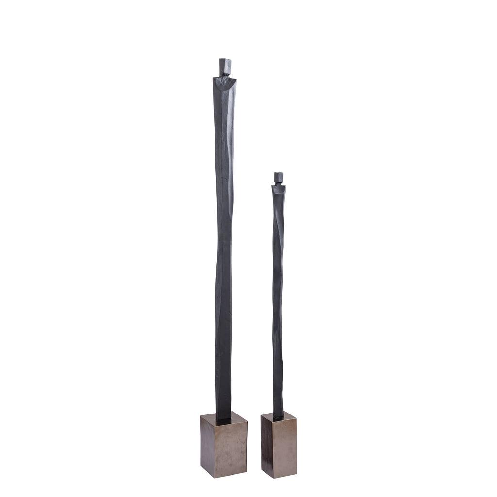 Deco Object Mathias S - 11x11x130 cm - Aluminium - Zwart PTMD - Beeld - PTMD - livinglovely.nl