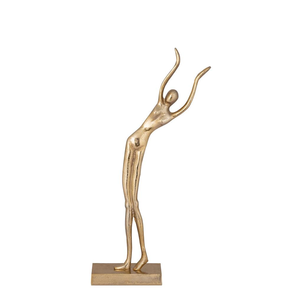 Deco Object Saaqi - 23x8x49 cm - Aluminium - Goud PTMD - Beeld - PTMD - livinglovely.nl