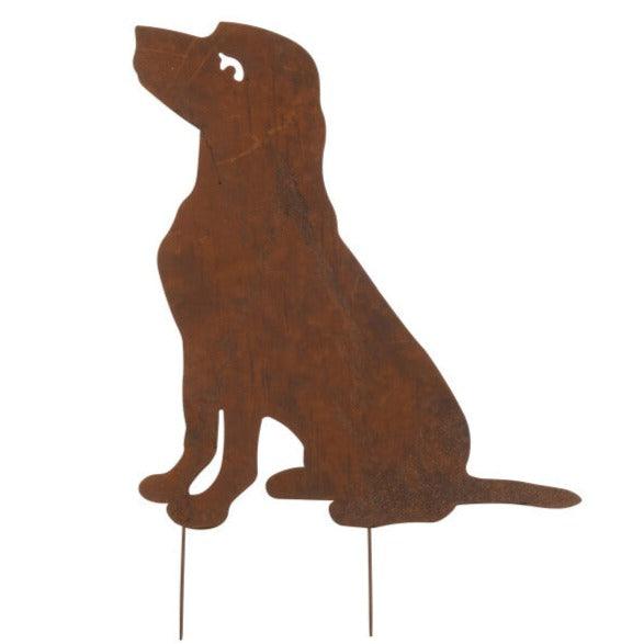 Decoratie Tuin Hond Ijzer Roest - Buiten-divers - Living Lovely - livinglovely.nl