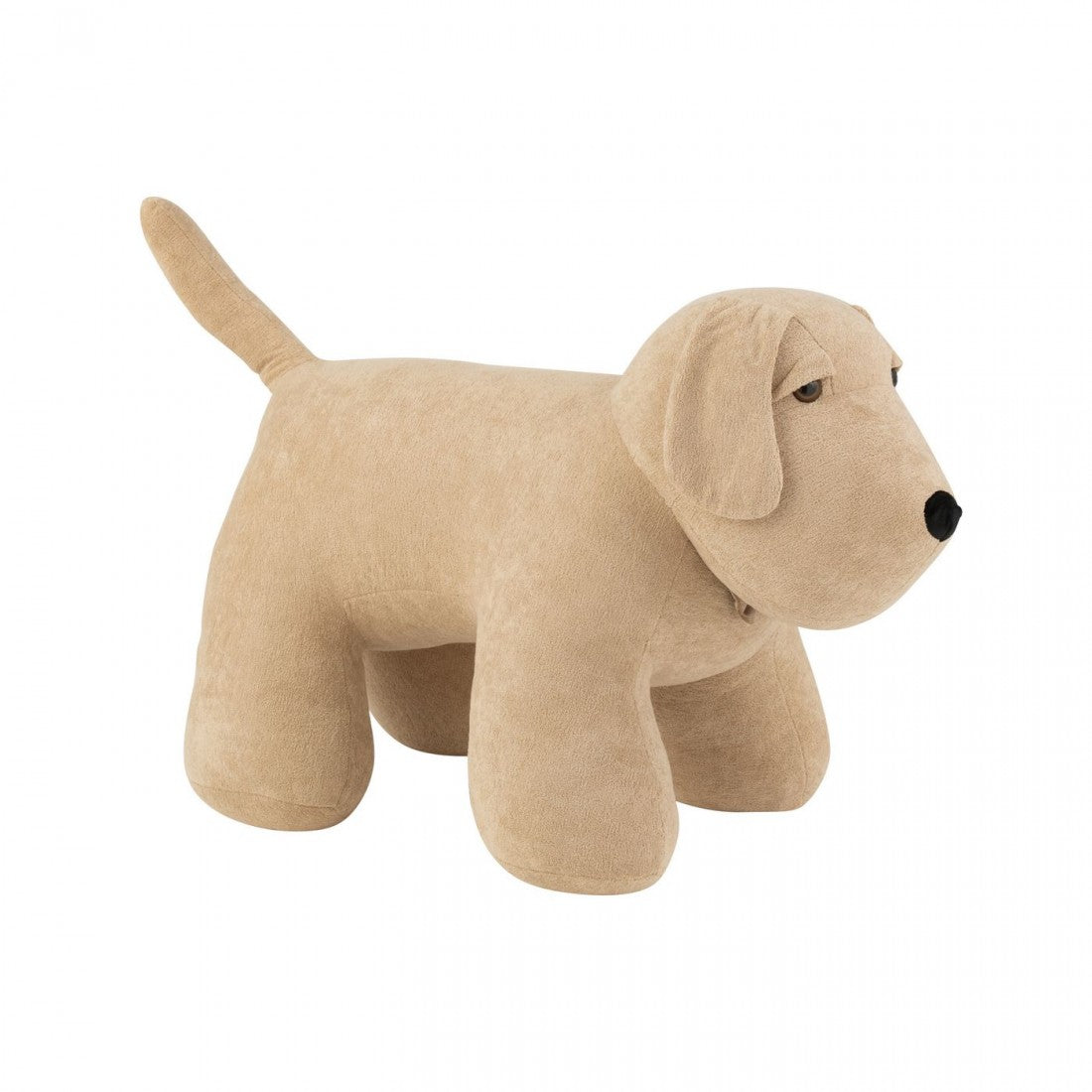 Deurstop Hond Bouclé Beige J-Line - Deurstopper - J-Line - livinglovely.nl