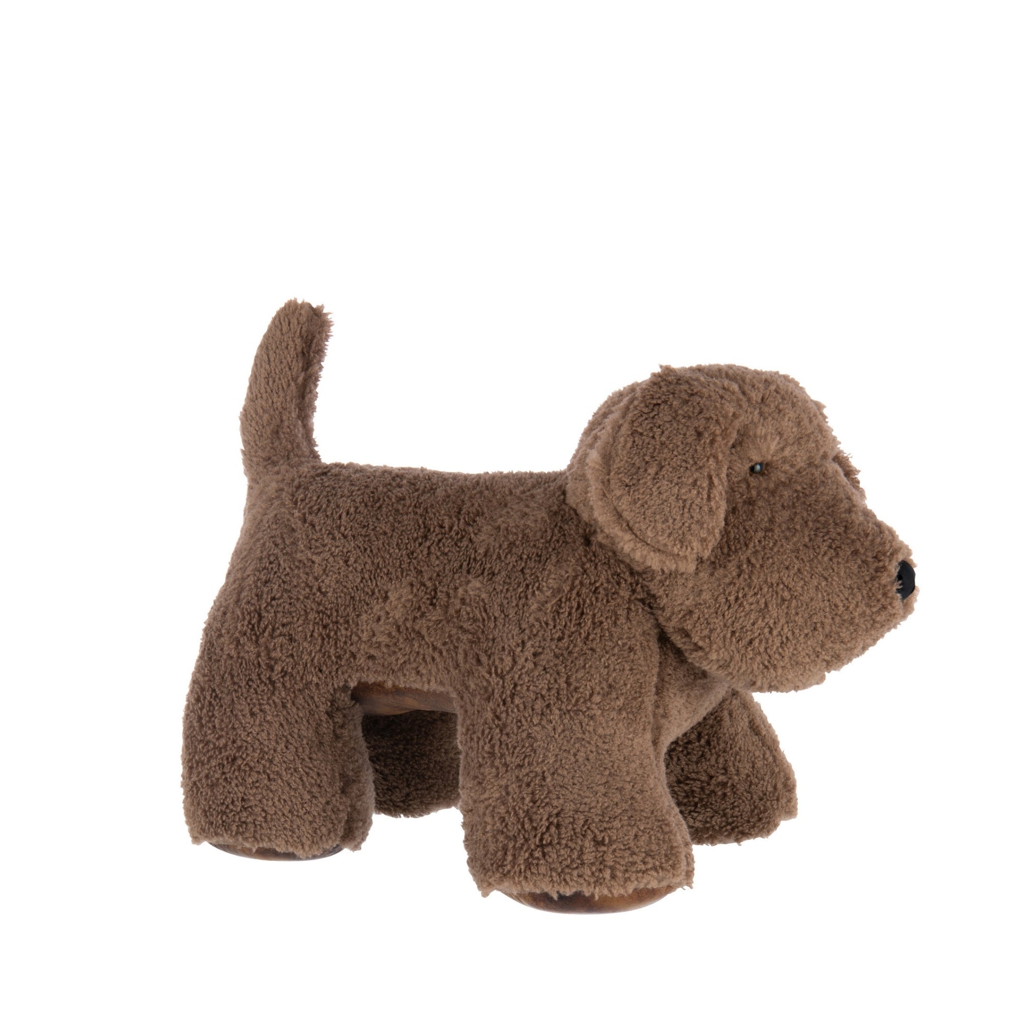 Deurstopper Hond Polyester Bruin XL J-Line - Deurstopper - J-Line - livinglovely.nl