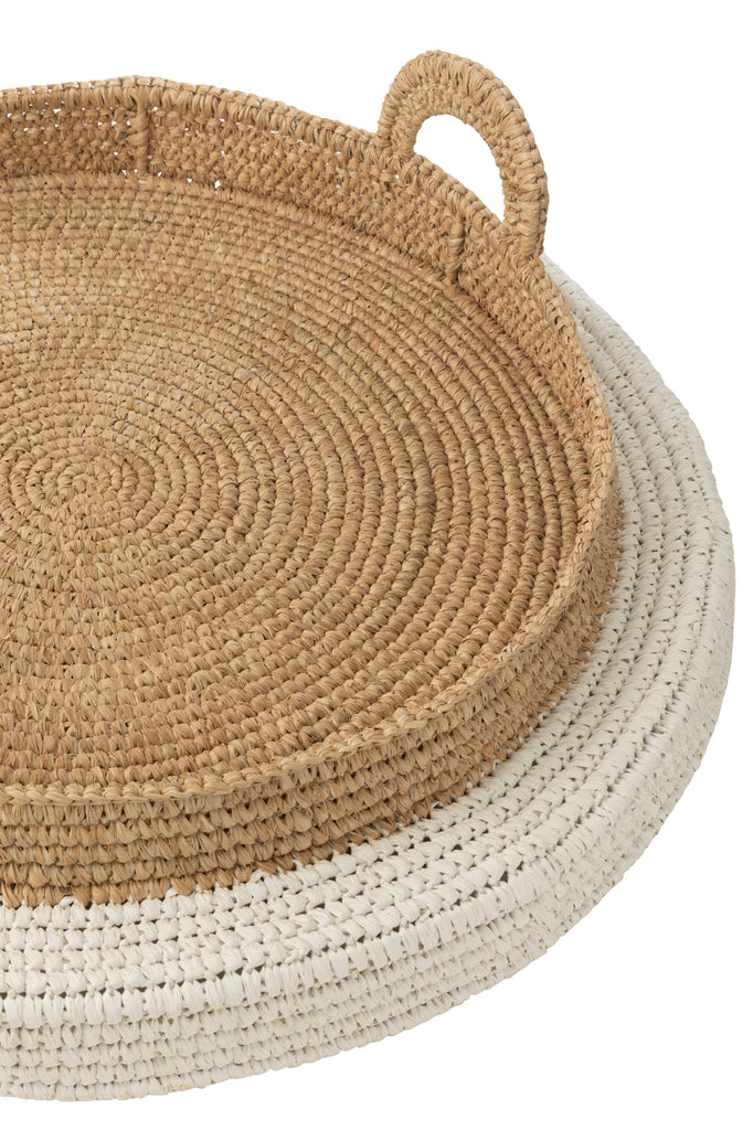 Dienblad Drijvend Polystyreen Wit/Naturel J-Line - Buiten-divers - J-Line - livinglovely.nl