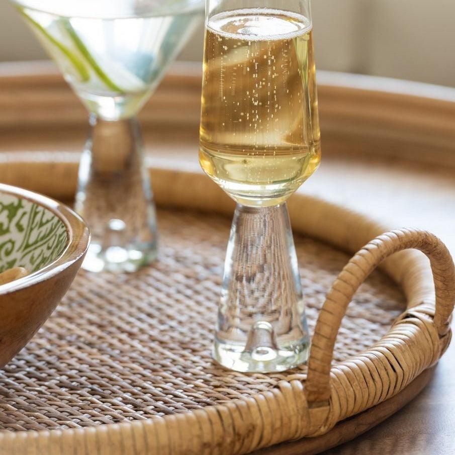 Dienbladen Ovaal Rotan/Metaal Natuur Set van 3 - Dienblad - J-Line - livinglovely.nl