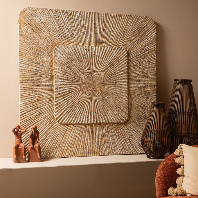 Dishita Wandpaneel Cream Square Small PTMD - Wandpaneel - PTMD - livinglovely.nl