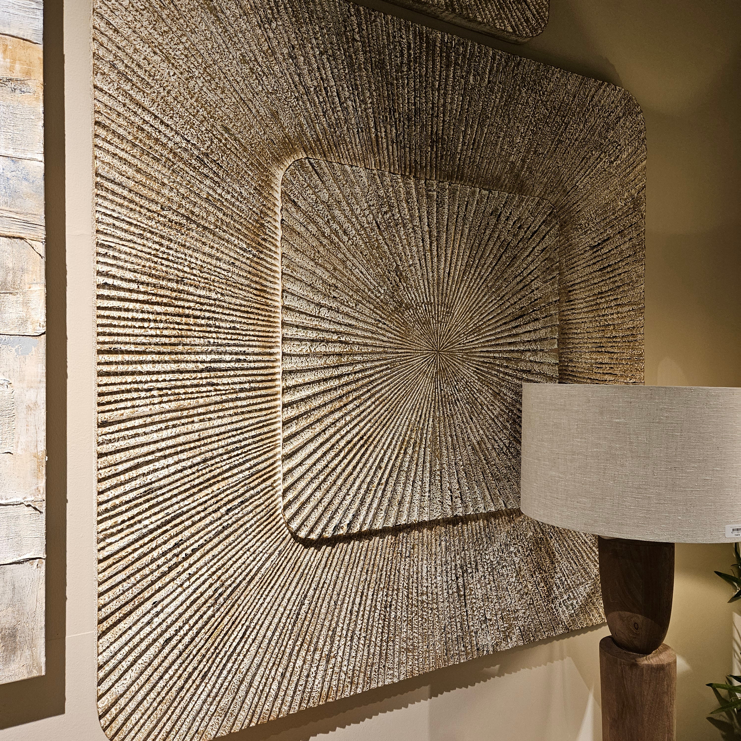 Dishita Wandpaneel Cream Square Small PTMD - Wandpaneel - PTMD - livinglovely.nl