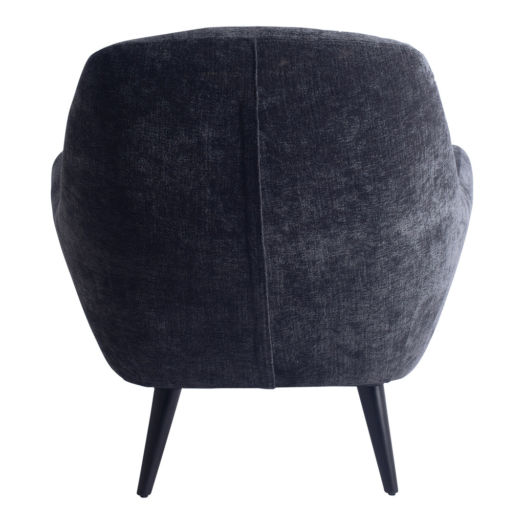 Donny Anthracite fauteuil black wooden legs - - PTMD - livinglovely.nl