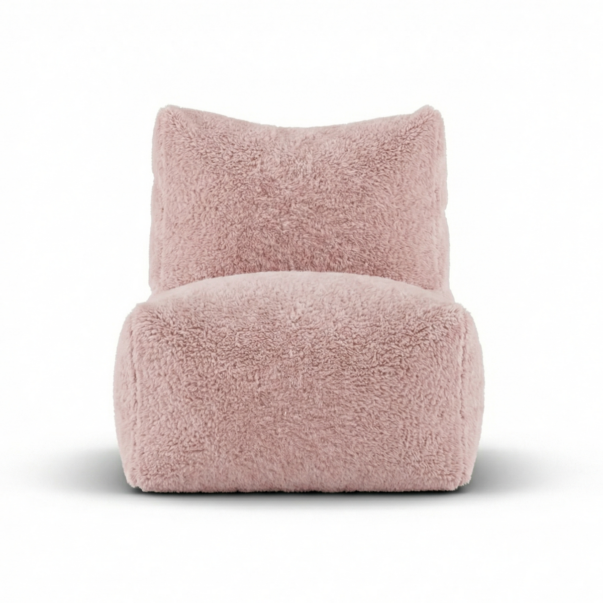 Poederroze Doodle loungestoel van Laui Lounge van voren, met brede zitting van 68 centimeter