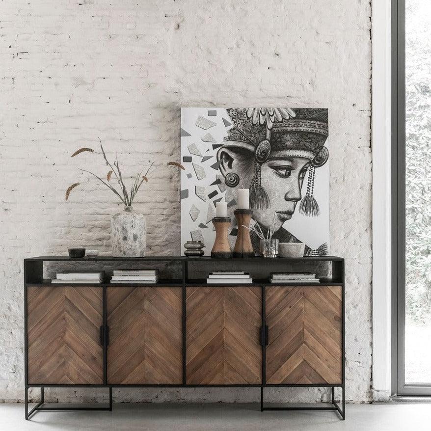 Dressoir Criss Cross No.2 van DTP Home, open vakken in close-up