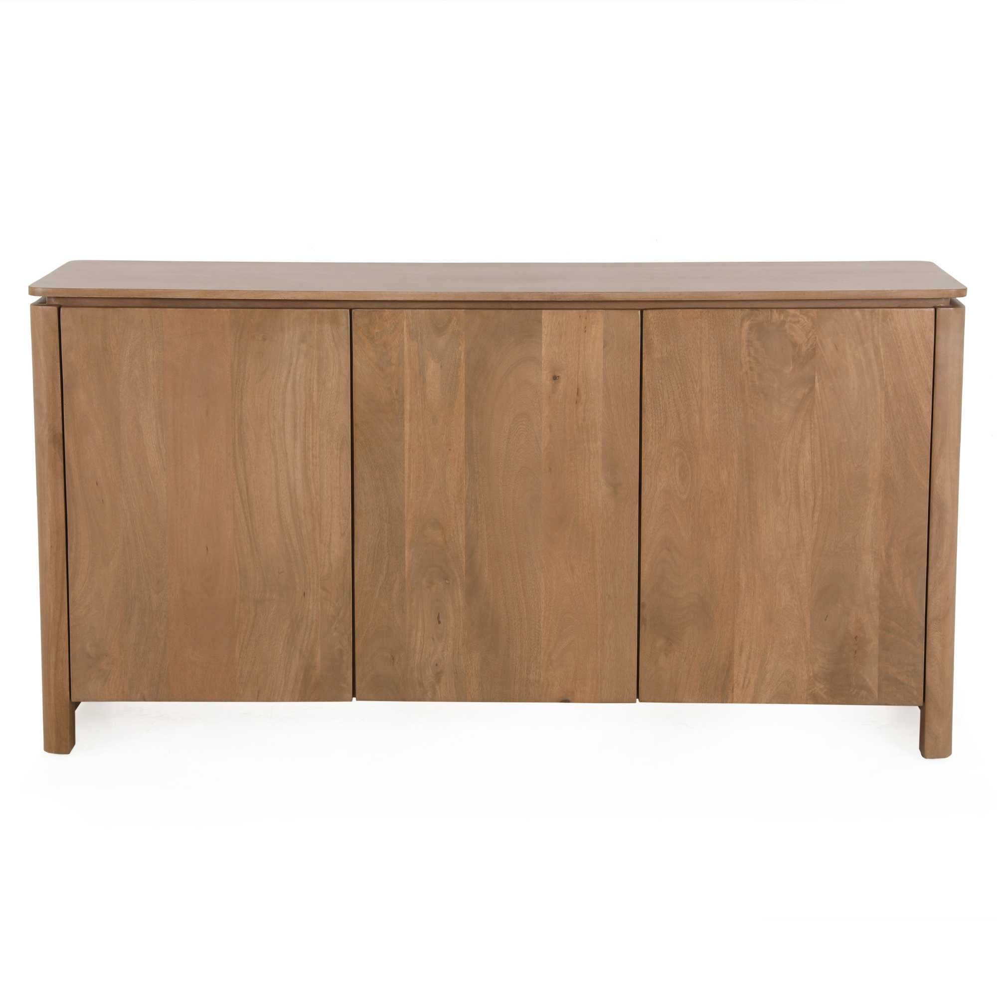 Dressoir Dallas van Starfurn in naturel mangohout, 165 cm breed en 85 cm hoog