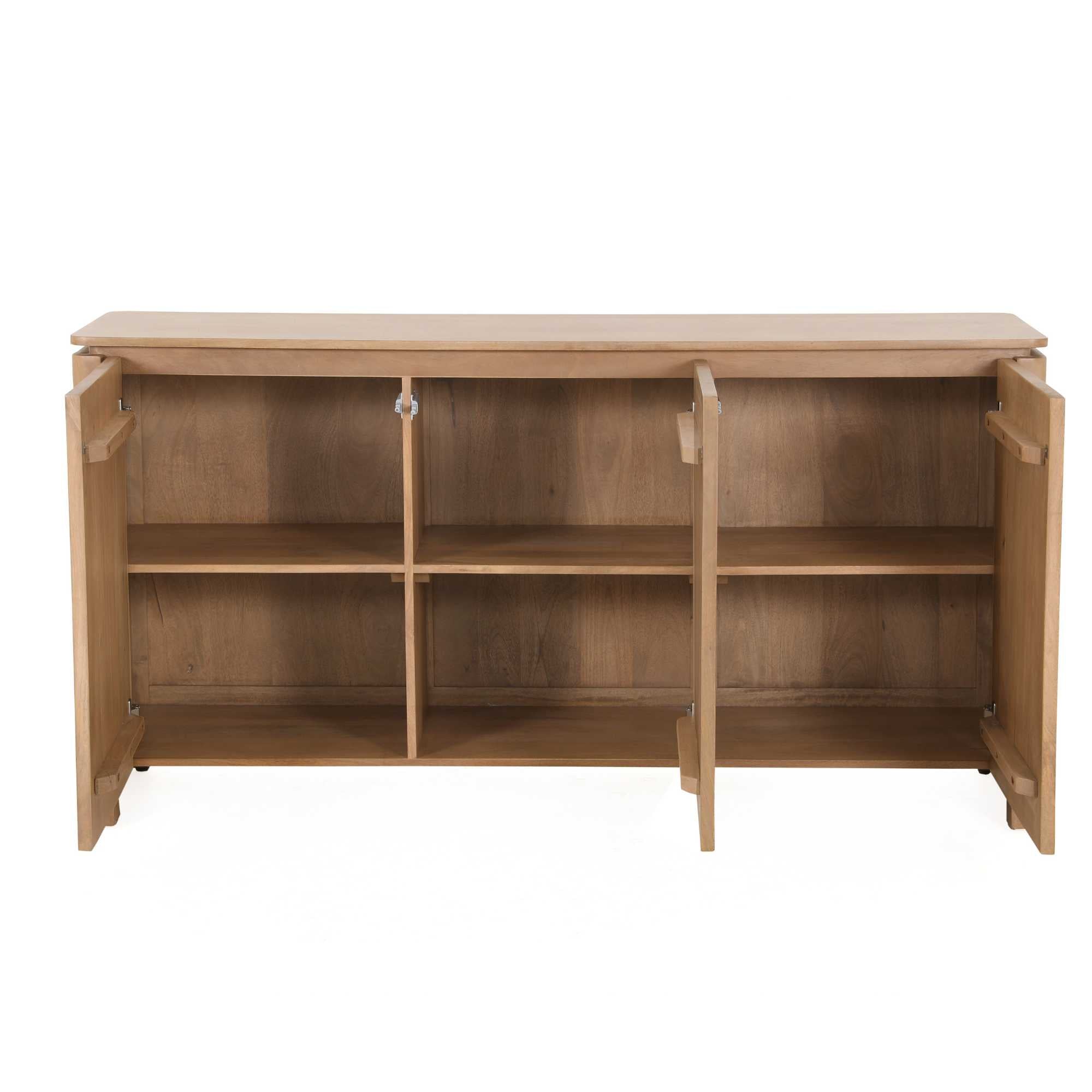 Dressoir Dallas Naturel 165cm van Starfurn, handgemaakt van mangohout