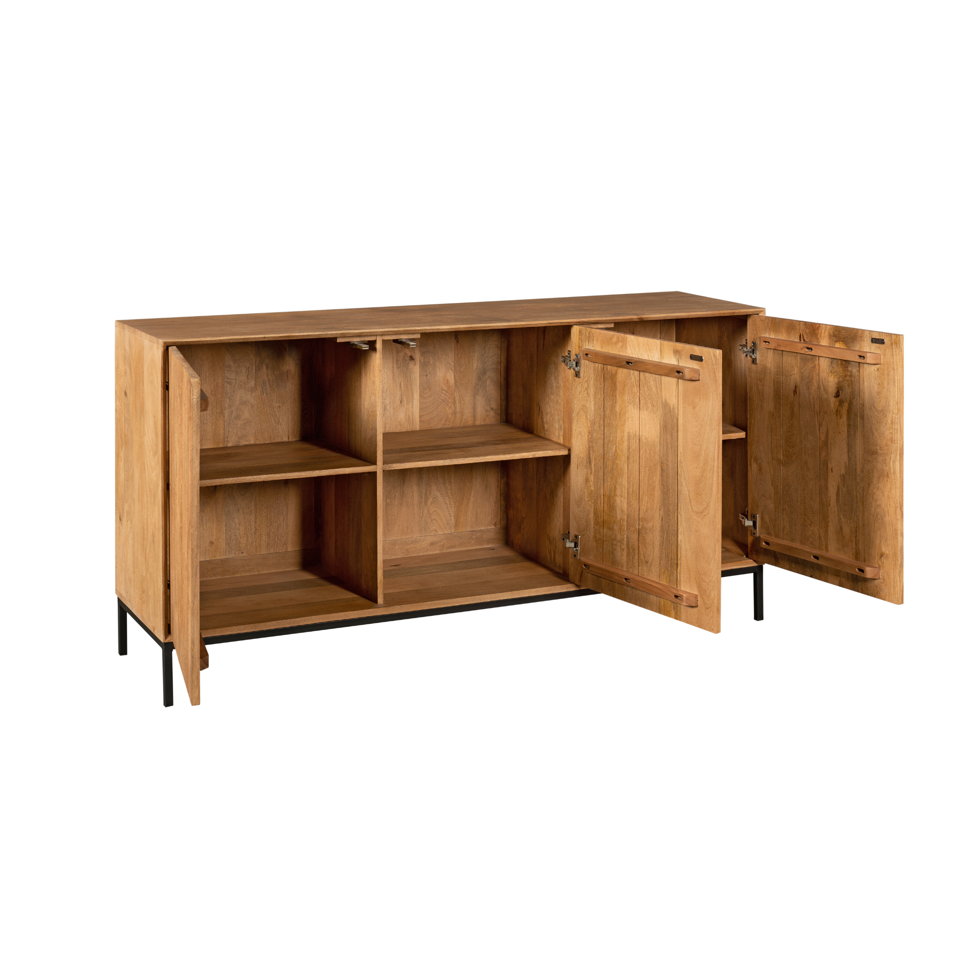 Metalen onderstel van het naturel Madison dressoir van Starfurn