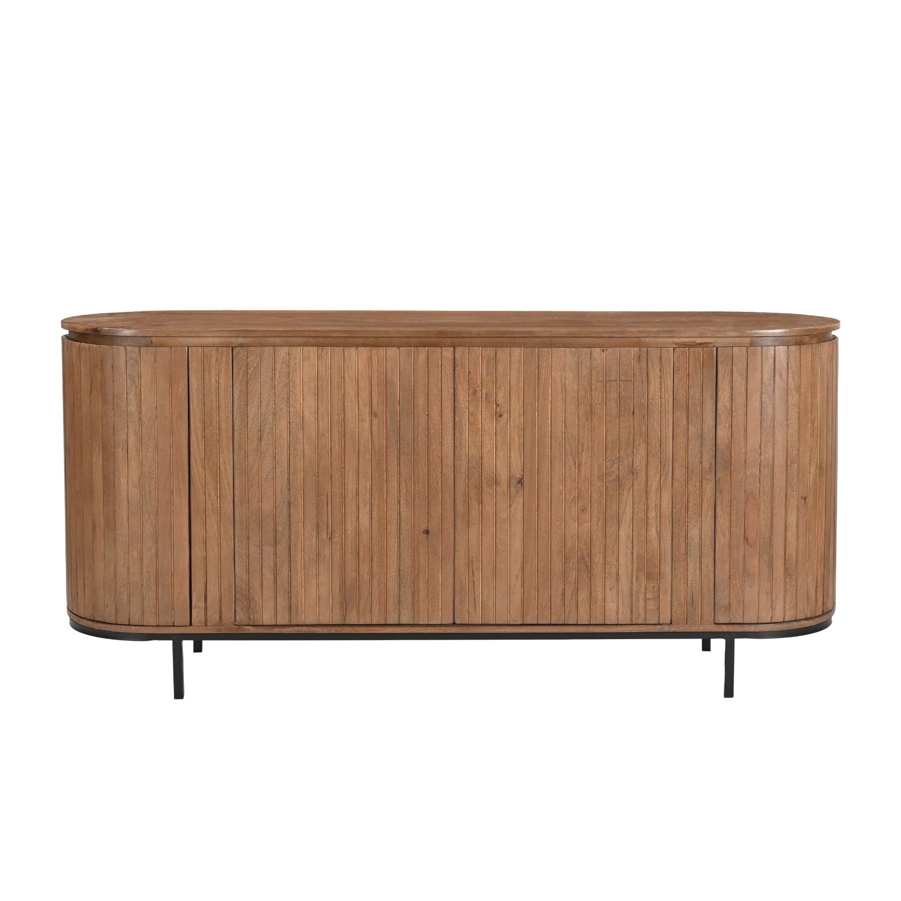 Dressoir Noor van Livingfurn in mangohout Pecan, 170 cm breed met vier deuren