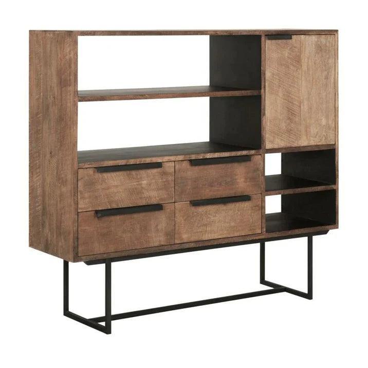 Dressoir Odeon No.3 verweerd teakhout grijs 136cm DTP Home