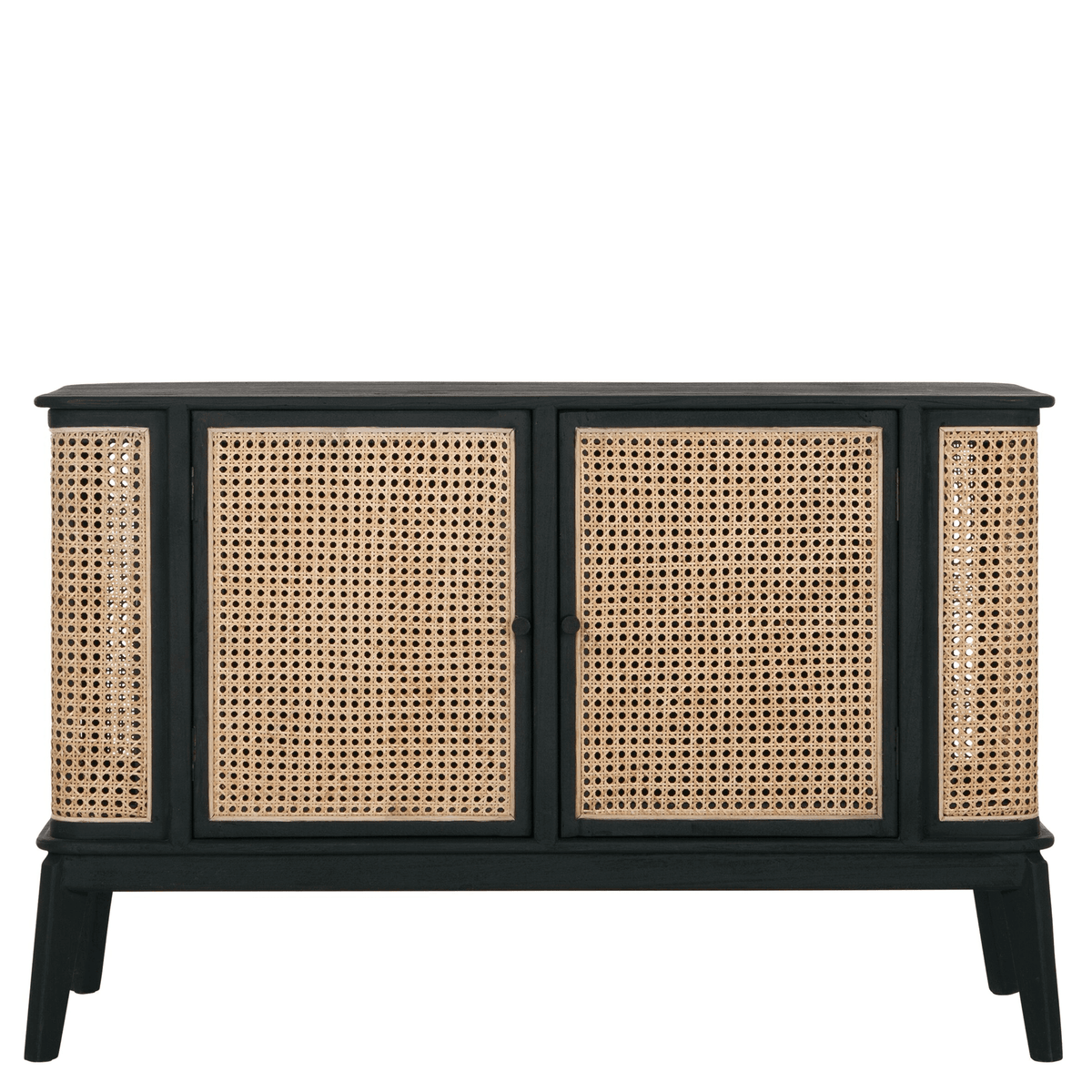 Raffles dressoir mindi hout detail webbing deuren