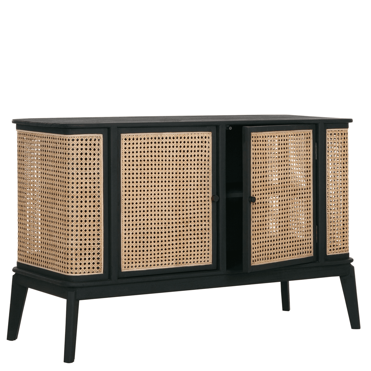 Zwart dressoir Raffles retro look in woonkamer MUST Living