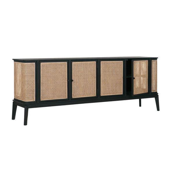 Raffles dressoir 213cm detail webbing en deuren