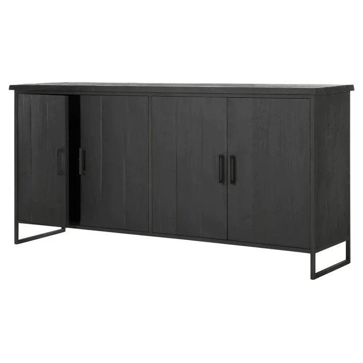 Timeless Black Beam dressoir zwart teakhout zijaanzicht DTP Home