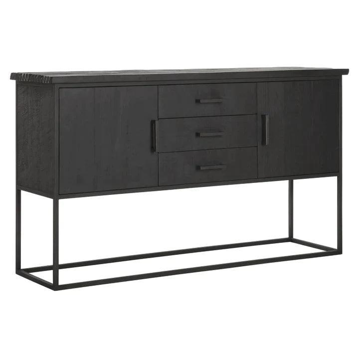 Timeless Black Beam dressoir zwart teakhout vooraanzicht