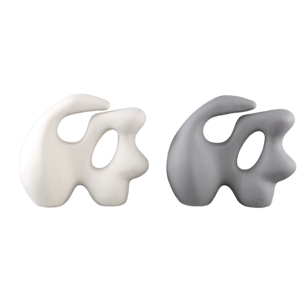 Eddison Taupe ceramic matt glazed statue organic - Beeld - PTMD - livinglovely.nl