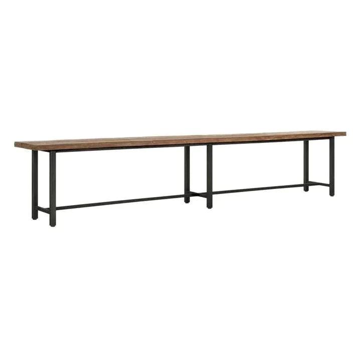 Timeless Beam eetbank 215cm naturel teakhout bovenaanzicht