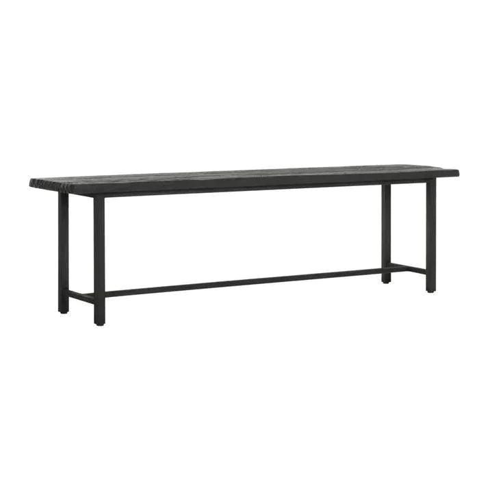 Eetkamerbank Timeless Black Beam teakhout zwart 240cm DTP Home