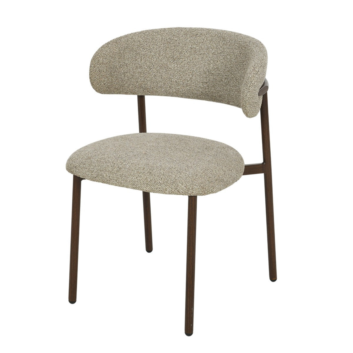 Eetkamerstoel Micah Hush Walnut Set van 2 van Livingfurn