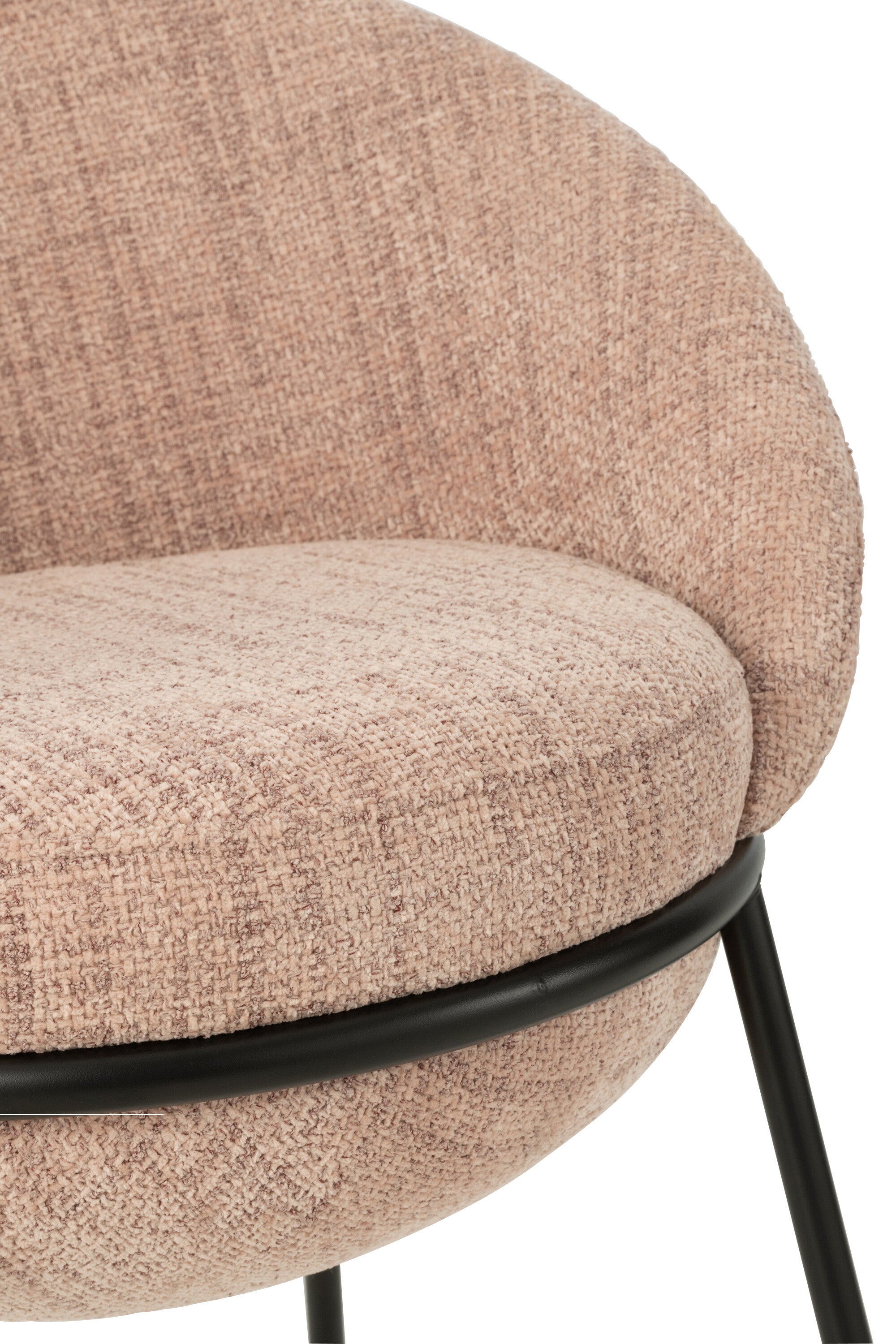 Eetkamerstoel Napoli Licht Roze- J-Line - Eetkamerstoel - J-Line - livinglovely.nl