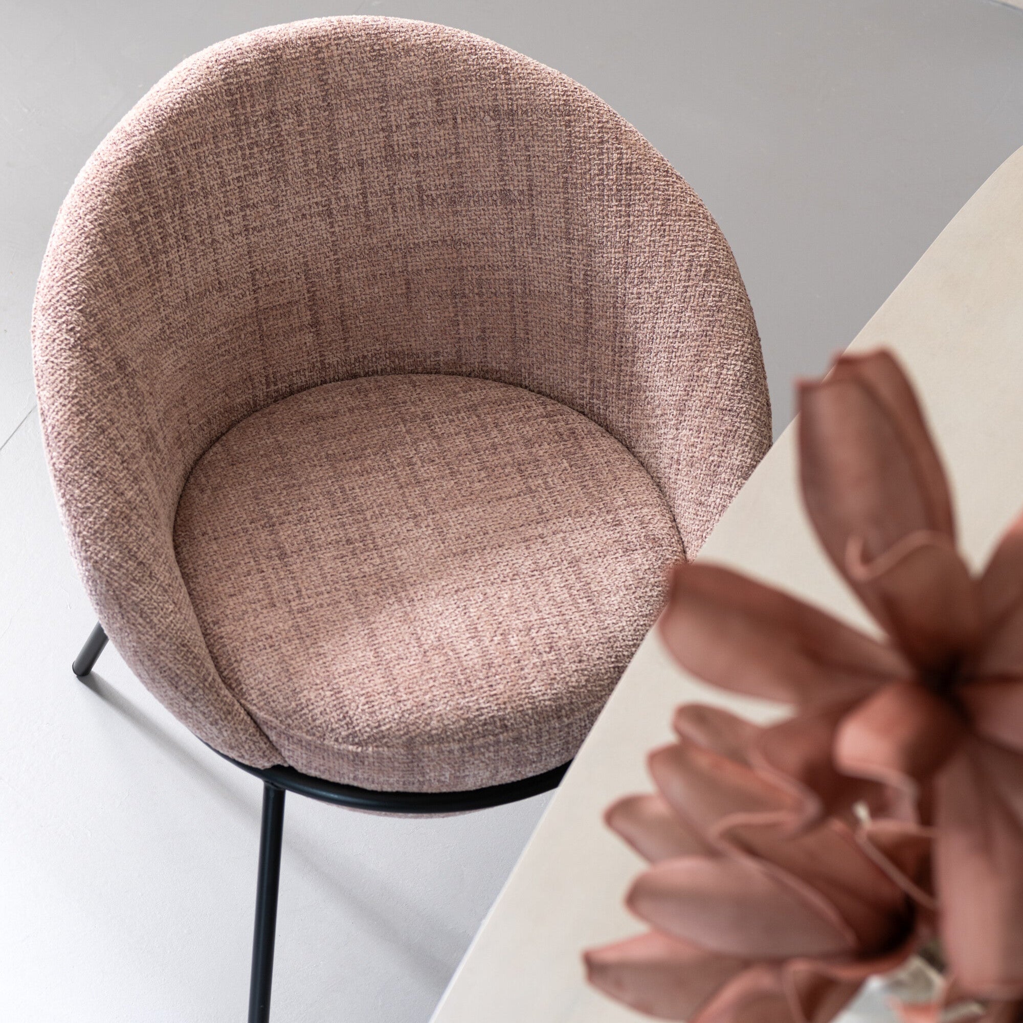 Eetkamerstoel Napoli Licht Roze- J-Line - Eetkamerstoel - J-Line - livinglovely.nl