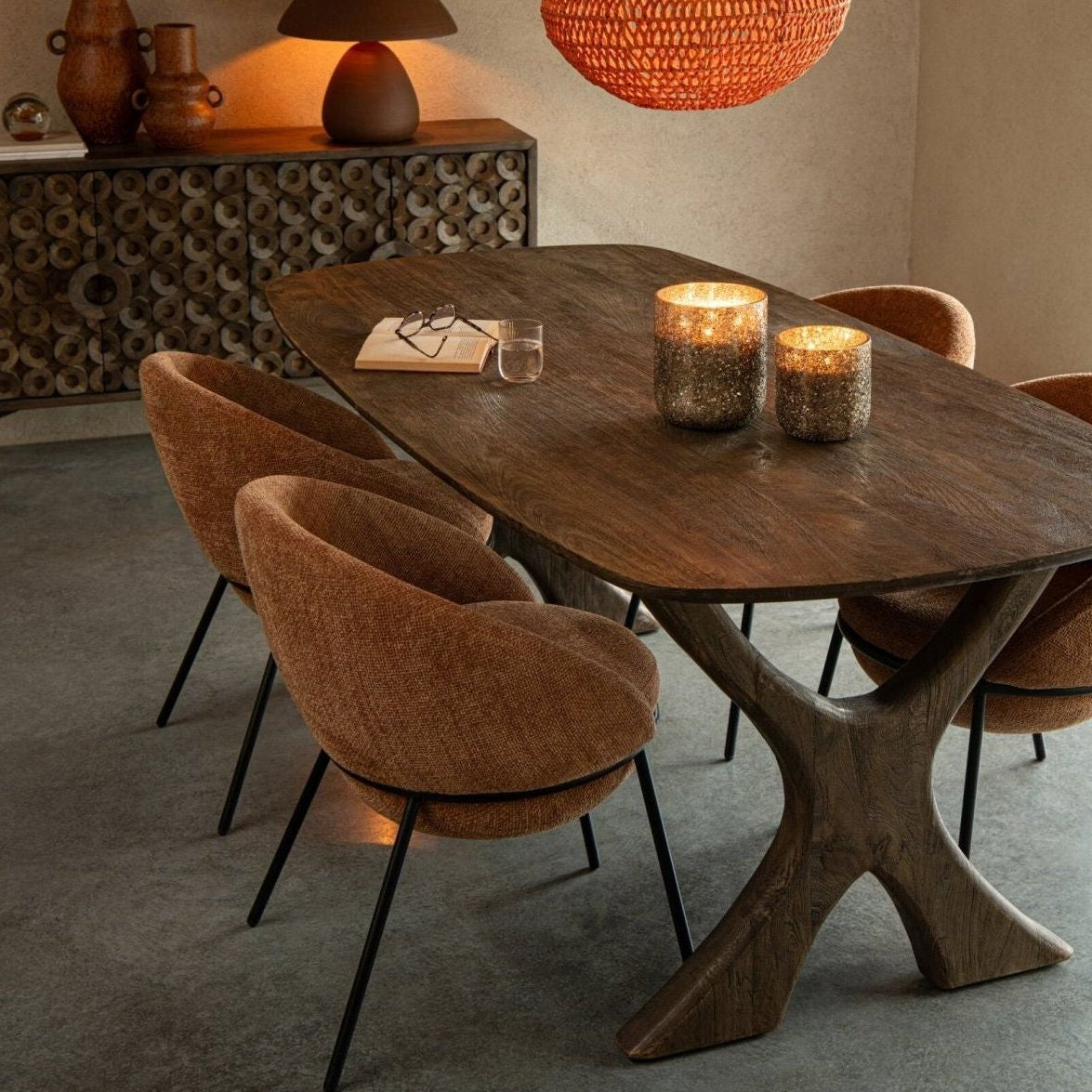 Eetkamerstoel Napoli Terracotta- J-Line
