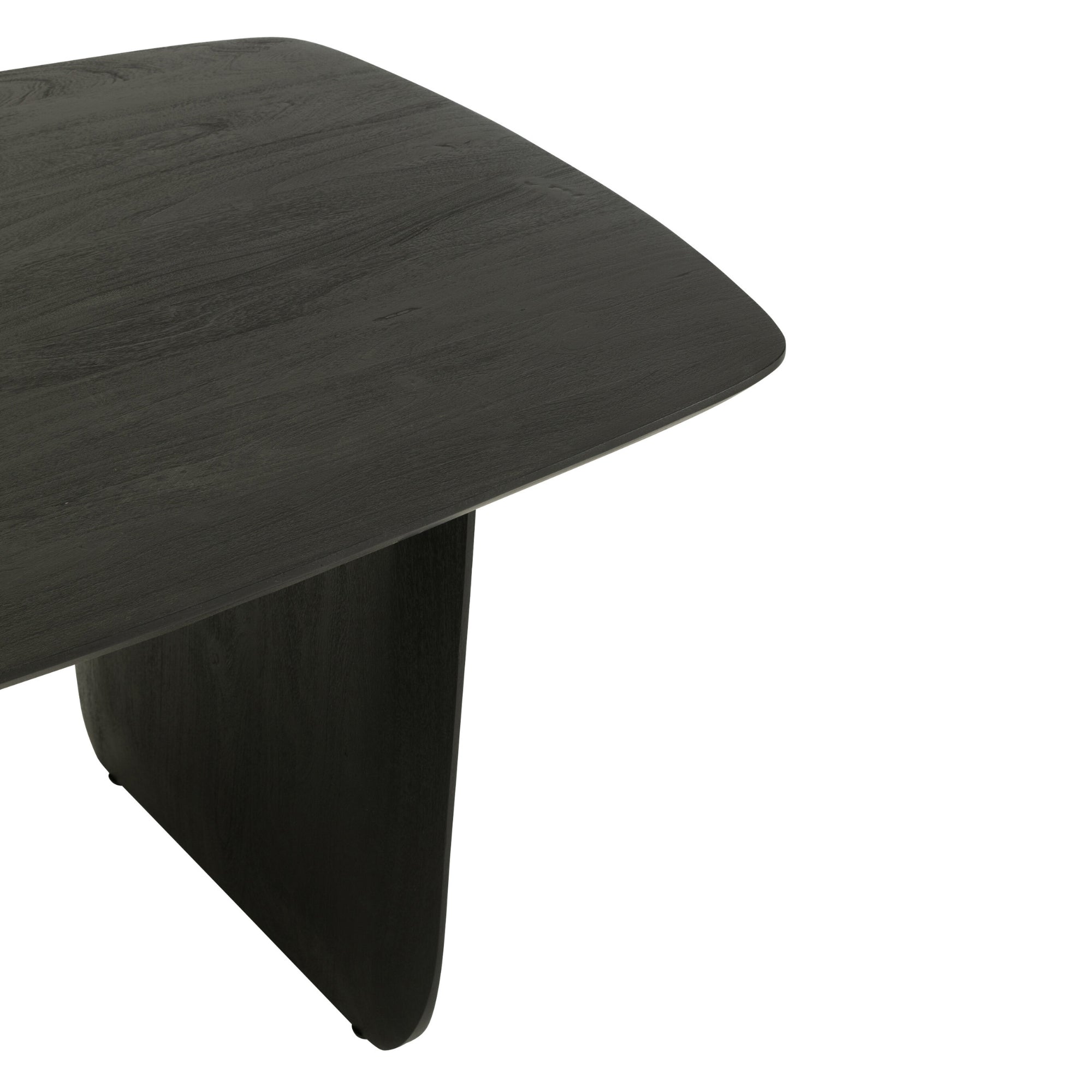 Eetkamertafel + Eetkamerbank Acaciahout Zwart 190cm J-Line - Eetkamertafel - Living Lovely - livinglovely.nl