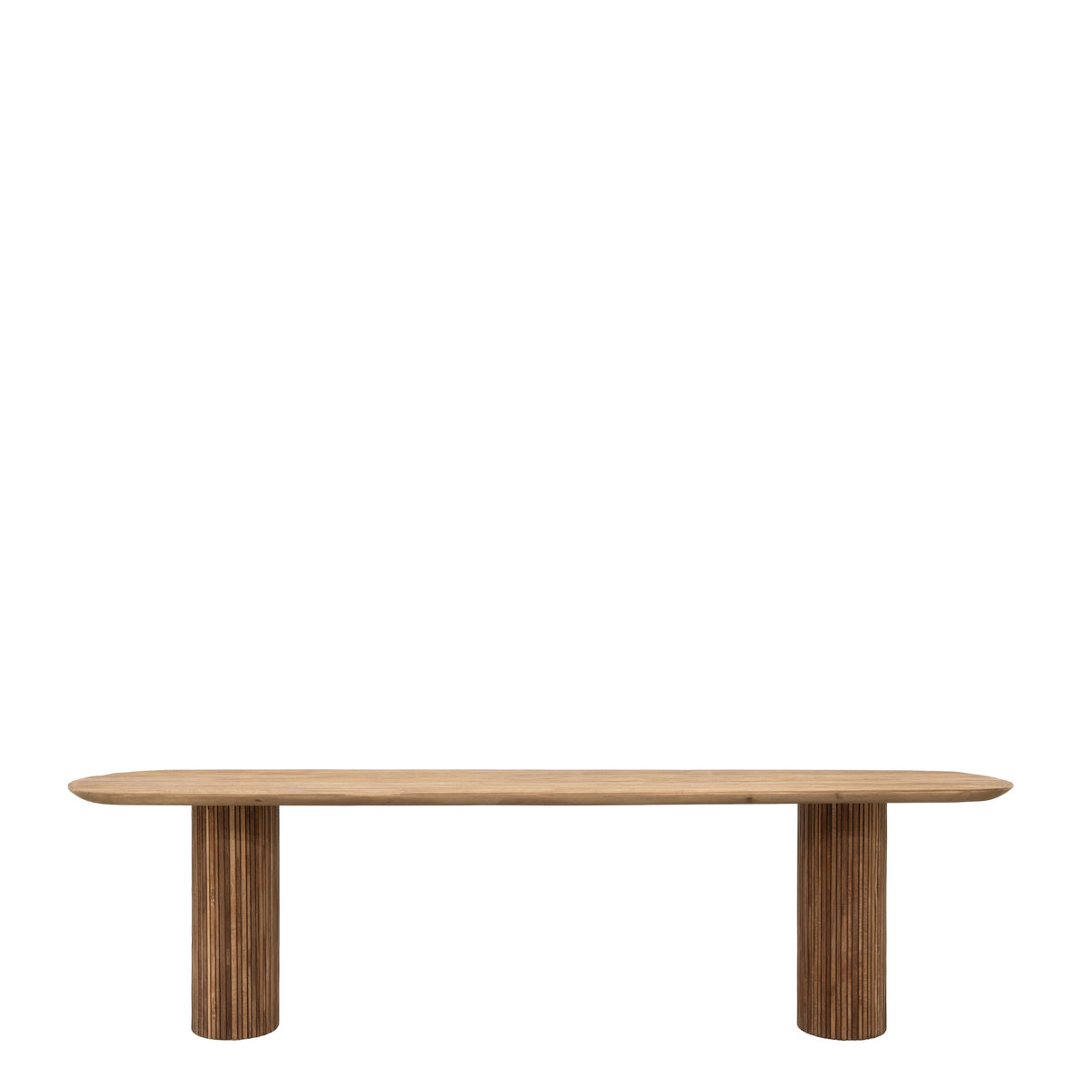 Teakhouten onderstel van de ovale eettafel Lagoon 240 cm