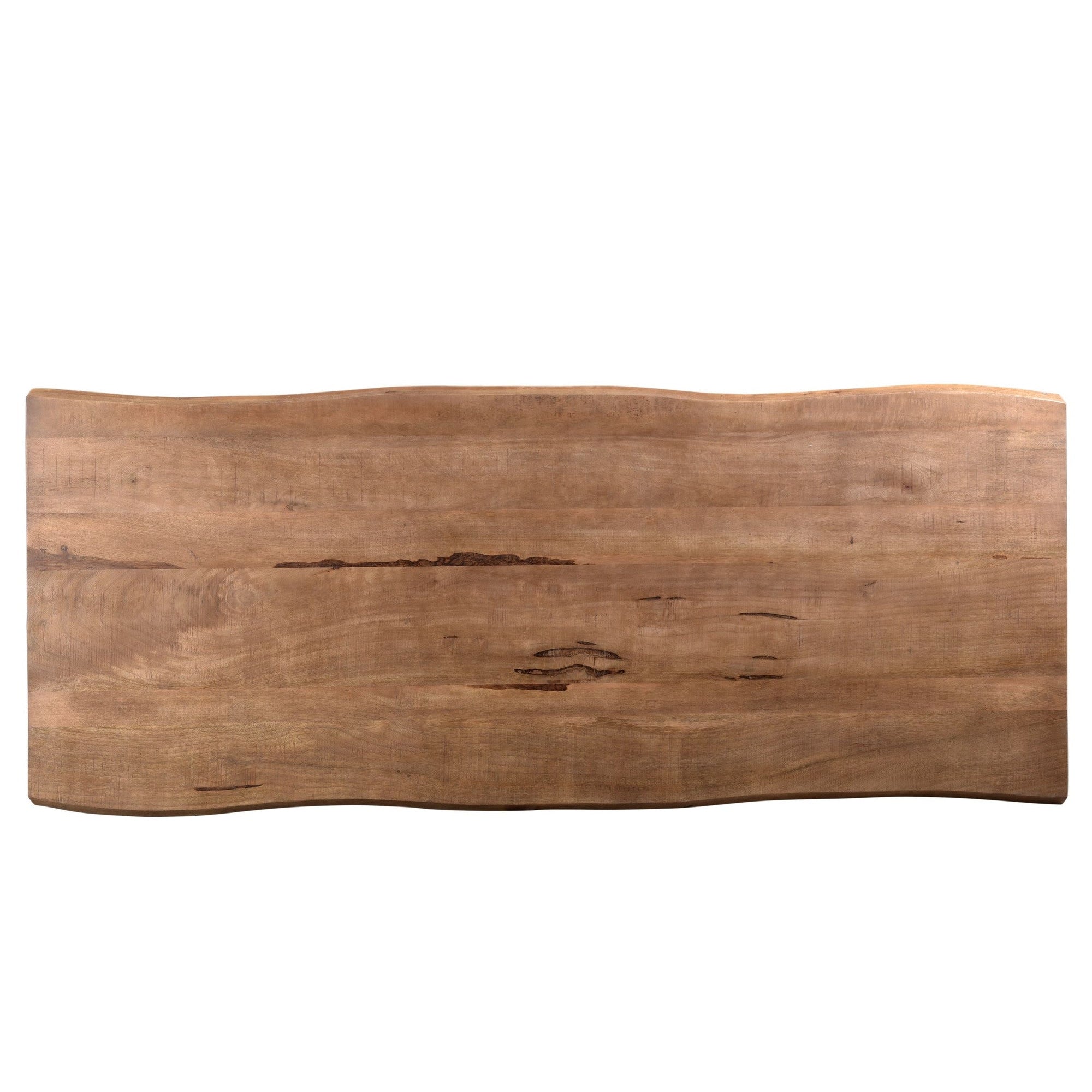 Eettafel Nairobi Tree Top 240cm in Mango, naturel mangohout met zwart onderstel