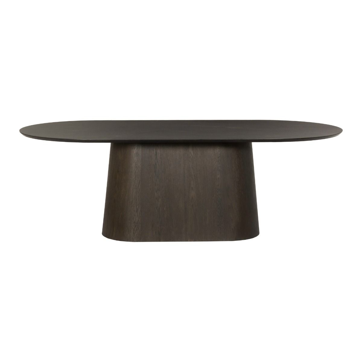 Eettafel Novero espresso schuin vooraanzicht