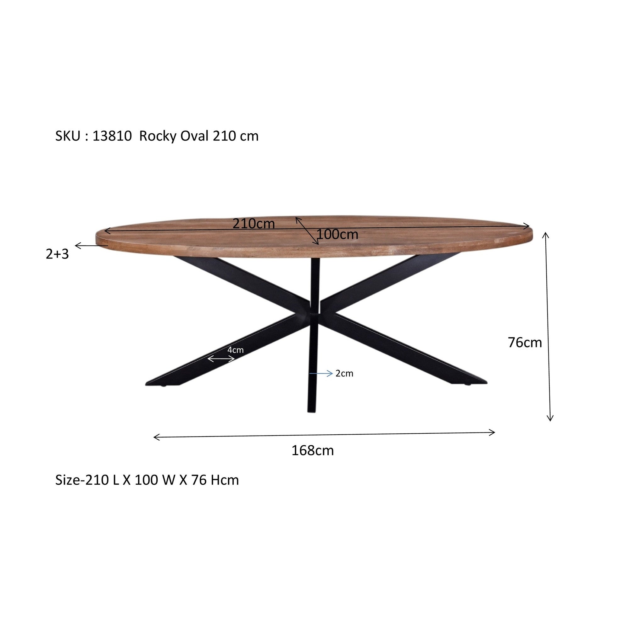 Eettafel Rocky Pecan 210cm in een interieur
