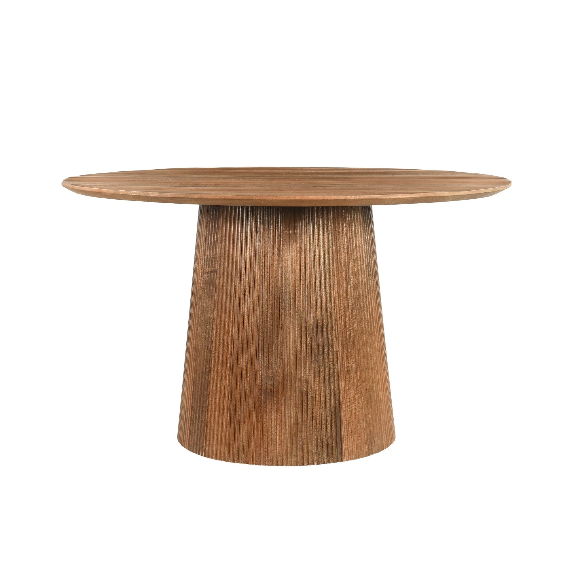 Ronde eettafel Salvator van Livingfurn in mangohout Pecan, 130 cm doorsnee