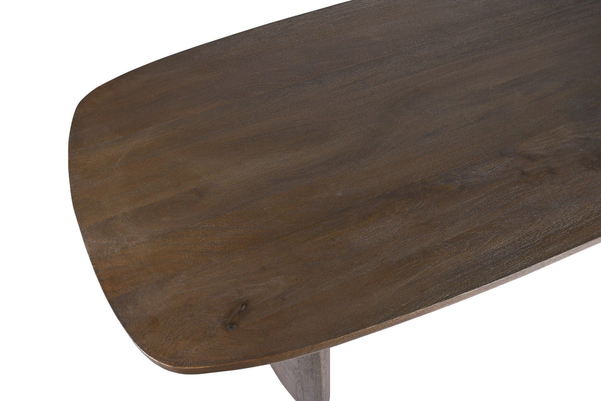 Livingfurn Tyler eettafel 300cm, Malta, warm bruin mangohout
