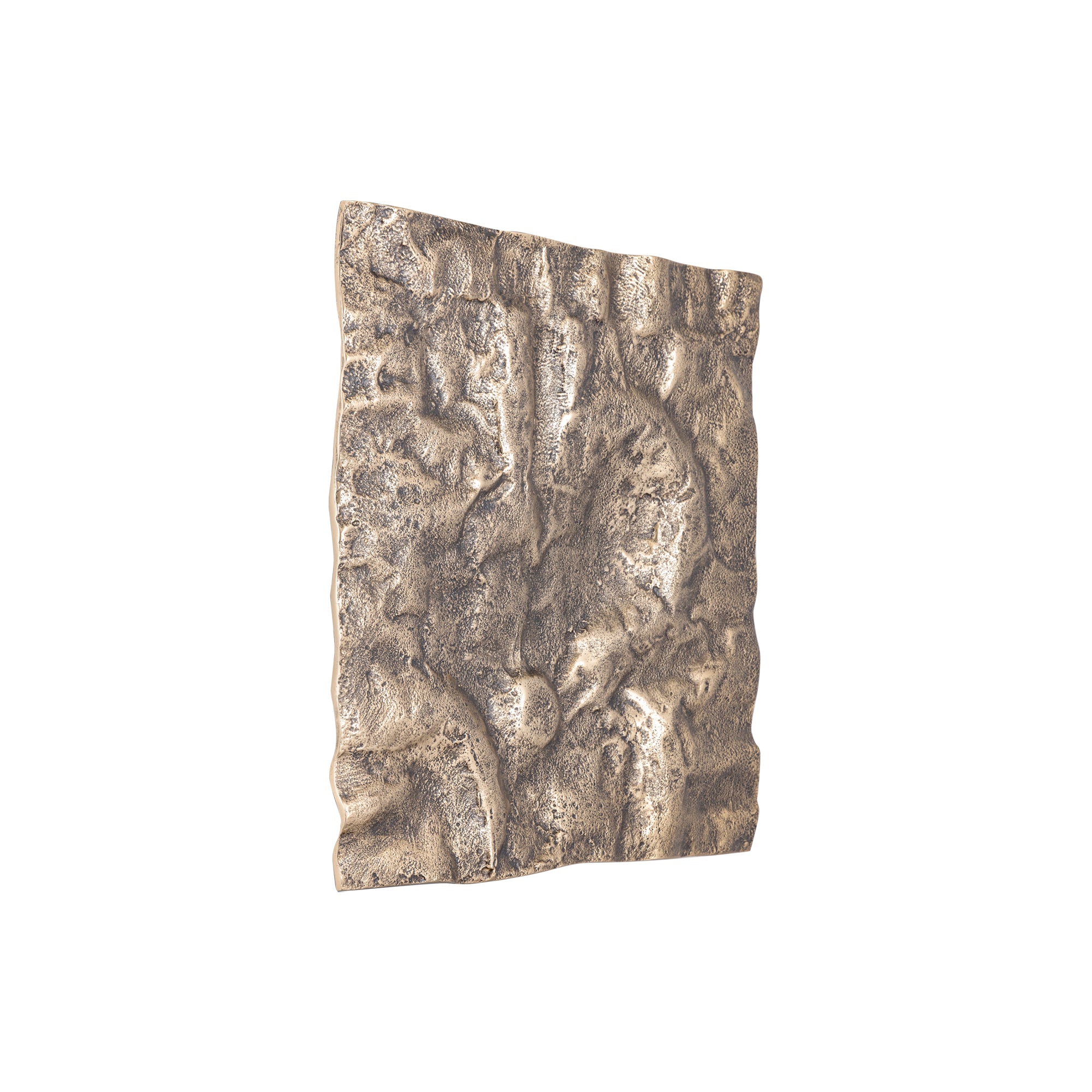 Eogan Gold Casted Alu Wall Panel Rough Square 50x50cm PTMD - Wandpaneel - PTMD - livinglovely.nl