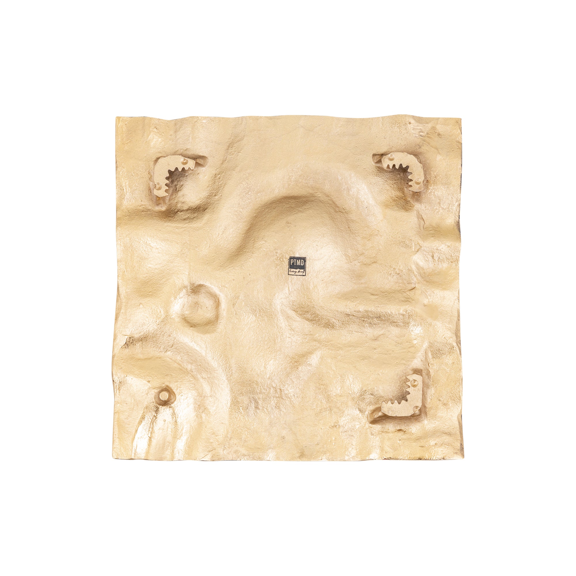 Eogan Gold Casted Alu Wall Panel Rough Square 50x50cm PTMD - Wandpaneel - PTMD - livinglovely.nl