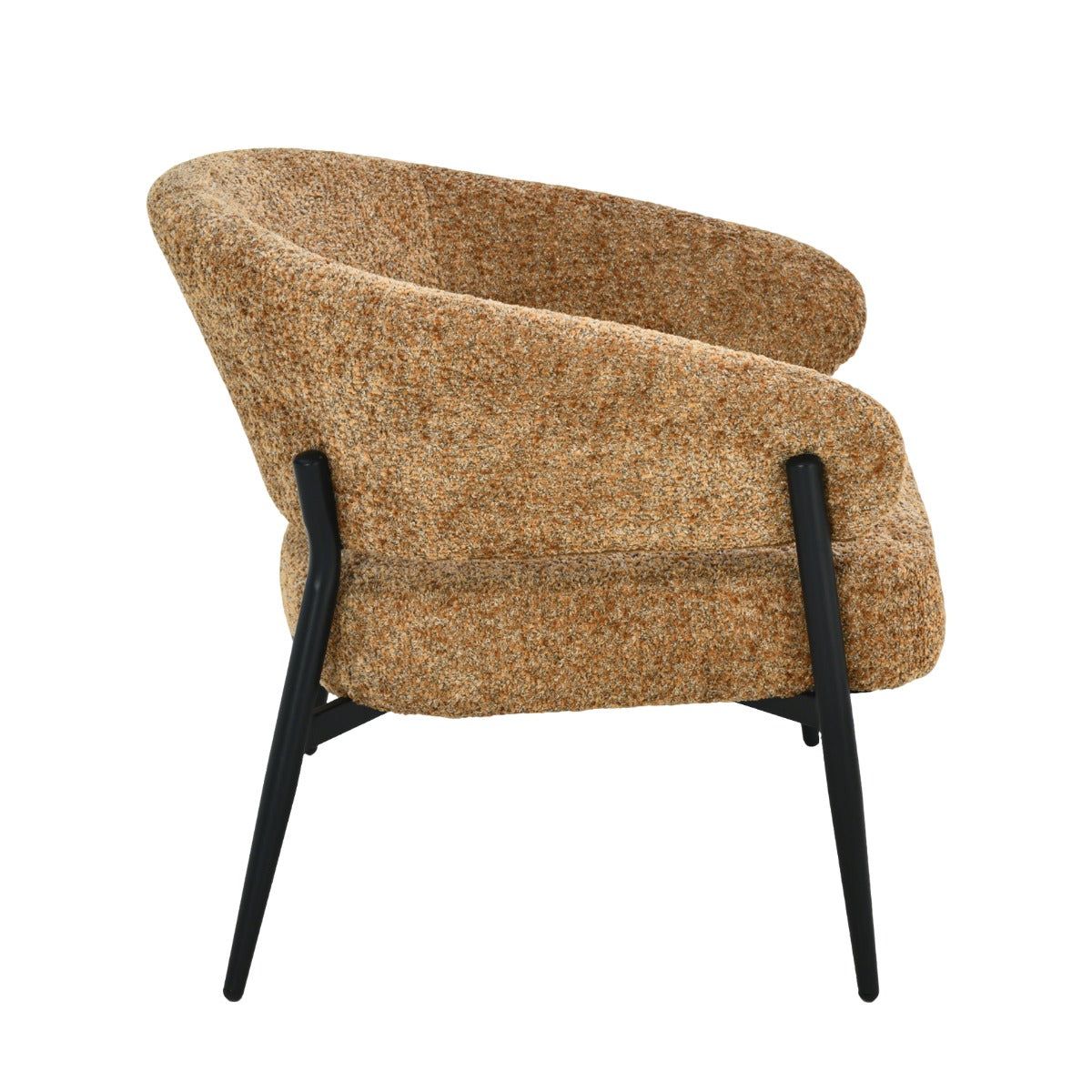 Zijaanzicht van de fauteuil Dilan Venga Cognac