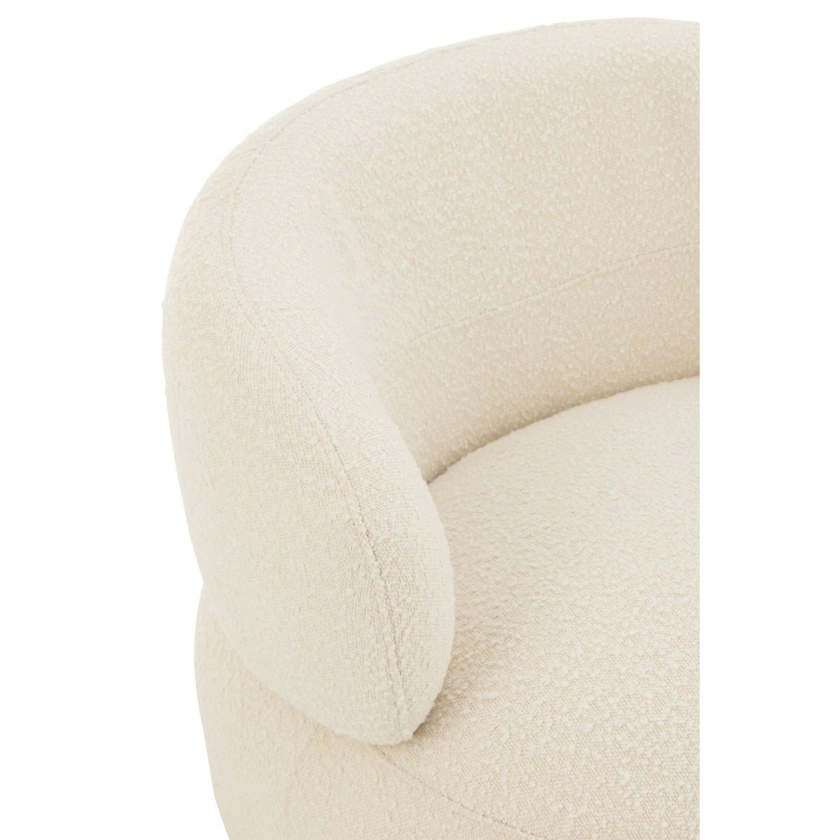 Fauteuil Draaiend Rond Schuim Taupe J-Line